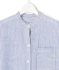 23区 【洗える】LIBECO ノースリーブ シャツ ワンピース