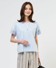 J.PRESS LADIES S 【一枚で着映え・シーンレスに活躍】コットンスムース レースデザイン カットソー