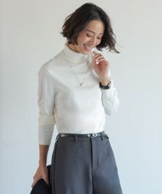 J.PRESS LADIES 【人気のため新色追加】PRINCE タートルネック ニット オフ系