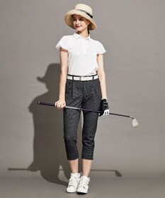 23区GOLF 【WOMEN】【吸汗速乾/日本製】ミラノリブボーダーシャツ