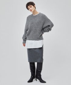 BEIGE， 【洗える】MARRONNIERS / ラメテープヤーンクルーネックニット