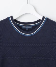 23区GOLF 【WOMEN】【ウォッシャブル】コットンブレンドサイドロゴベスト