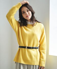 自由区 S 【カタログ掲載】ウールカシミヤブレンドソリッドオーバー ニット