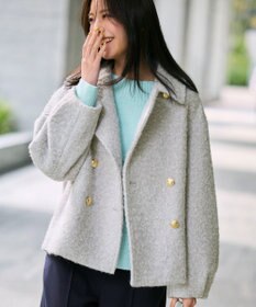 ANY SIS L 【2WAY】ブークレーシャギーラメ アウター