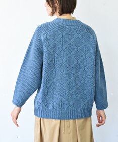 muuc 〈上質なシェットランドウール＆カシミヤ〉〈5種類の模様編み〉パッチワーク柄ケーブル模様編みセーター