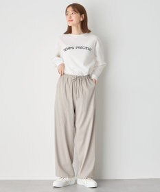 ANY ジョーゼットロゴプリントTシャツ