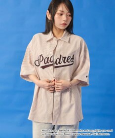 WEGO 【ユニセックス着用ITEM】別注MLBストライプグラフィックシャツ（SS）