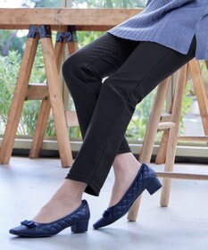 Tiaclasse 【シーズンレス・日本製・洗える】ローズファイン・スリムストレートパンツ