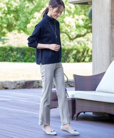 Tiaclasse 【シーズンレス・日本製・洗える】ローズファイン・スリムストレートパンツ