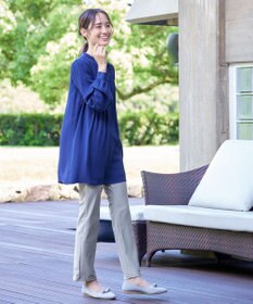 Tiaclasse 【シーズンレス・日本製・洗える】ローズファイン・スリムストレートパンツ