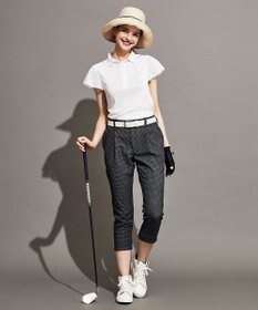 23区GOLF 【WOMEN】【吸汗速乾/日本製】ミラノリブボーダーシャツ