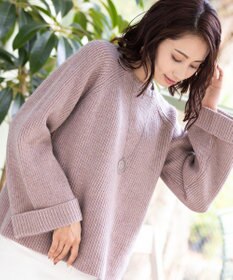 Tiaclasse L 【洗える】リラックス感のあるラグランスリーブニット