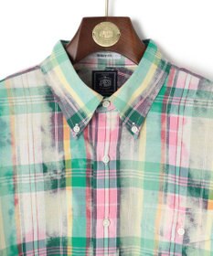 J.PRESS MEN 【J.PRESS ORIGINALS】India Madras Discharge Print Pullover Shirt / Baggy Fit
