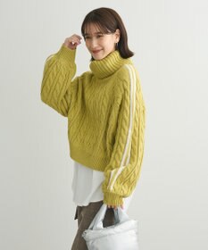 Green Parks ・ｓｗｉｎｇ　ｂｙ　ラインケーブルタートルニット