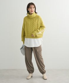 Green Parks ・ｓｗｉｎｇ　ｂｙ　ラインケーブルタートルニット