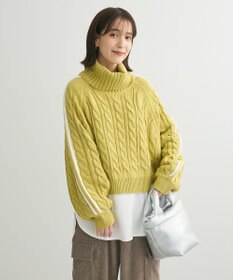 Green Parks ・ｓｗｉｎｇ　ｂｙ　ラインケーブルタートルニット