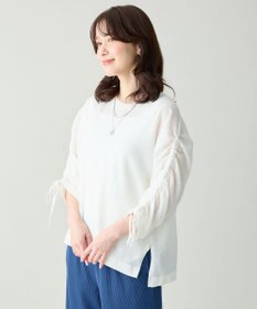 ANY シアーシャーリングスリーブニット