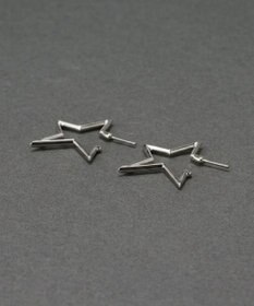 Phoebe 〈金属アレルギー対応〉スターフープピアス　シルバー/ニッケルフリー