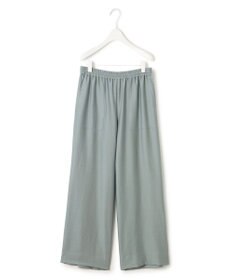 ICB L 【洗える】ワッシャーツイル ワイドストレートパンツ