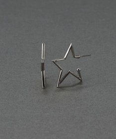 Phoebe 〈金属アレルギー対応〉スターフープピアス　シルバー/ニッケルフリー