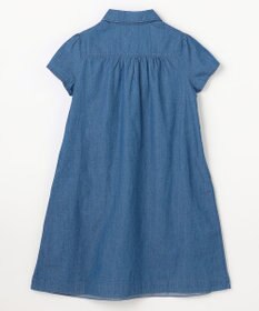 組曲 KIDS 【150-160㎝】 フラワーボタンデニムワンピース