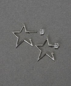 Phoebe 〈金属アレルギー対応〉スターフープピアス　シルバー/ニッケルフリー