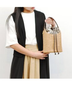 UNBILLION cachecache ジャガード巾着付きポリプロピレンバケツバッグ