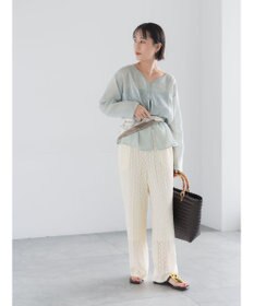 Te chichi レーヨンリネンメッシュシャツ
