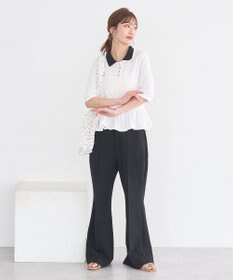 earth music&ecology ダブル衿ペプラムプルオーバー