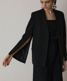 GRACE CONTINENTAL ダブルクロスノーカラージャケット