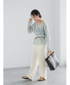 Te chichi レーヨンリネンメッシュシャツ