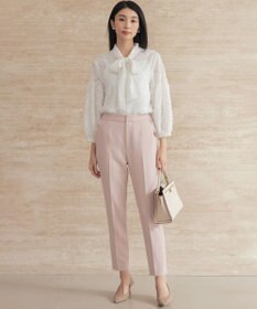 組曲 L 【KUMIKYOKU NAVY / 前後着用可】ヘアリーシフォン ブラウス