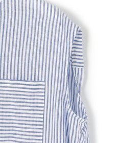 23区 【洗える】LIBECO ノースリーブ シャツ ワンピース