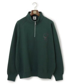 J.PRESS MEN 【AaronChang】【UNISEX】ワンポイントハーフジップ スウェットシャツ