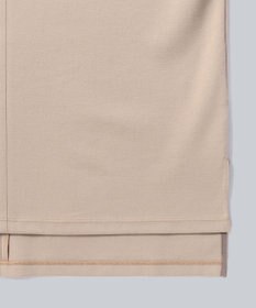 WHITE MAILS PAPER DOUBLE JERSEY KEY NECK T-シャツ