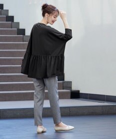 Tiaclasse 【安田美沙子さん着用・洗える】T/R両面起毛ストレッチパンツ