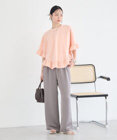 earth music&ecology ピグメントフリルTシャツ