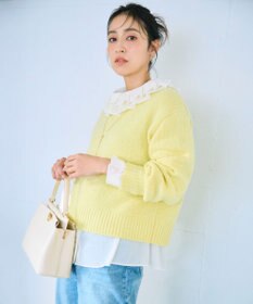 #Newans 【LEE掲載アイテム/高山都さんコラボ】【前後着用可能】ビッグカラー２WAYブラウス