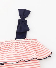 組曲 KIDS 【UVカット】【SS-Lサイズ】マリンストライプ スイムウェア(セパレート)