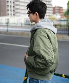 WEGO 【ユニセックス着用ITEM】パテッドフードMA－1