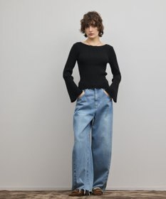 GRACE CONTINENTAL アイレットリブニットトップ