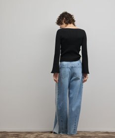 GRACE CONTINENTAL アイレットリブニットトップ