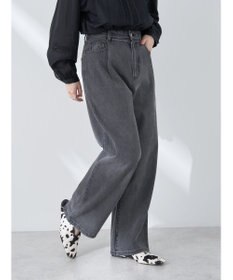 earth music&ecology タックルーズデニムパンツ