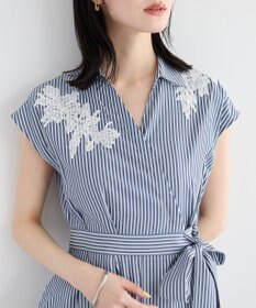 YECCA VECCA フラワーレースカシュクールワンピース