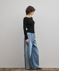 GRACE CONTINENTAL アイレットリブニットトップ