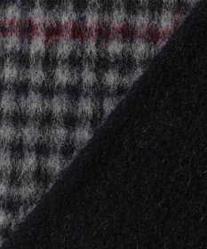 J.PRESS LADIES L ウールナイロンリバーチェック フード付き コート