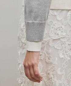 GRACE CONTINENTAL レイヤード風ニットカーディガン