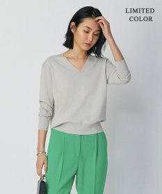 ICB 【WEB限定カラーあり・洗える】シンセティックハイゲージ Vネックプルオーバー