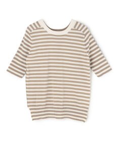 BEIGE， JULIE / コットンシルク 2WAY半袖ニット