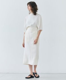 BEIGE， 【洗える】NADIA / ボリュームスリーブ半袖ボトルネックニット